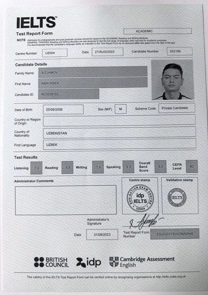 IELTS Without Exam